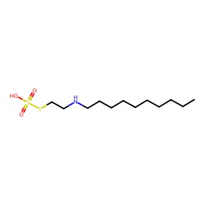 1-(2-sulfosulfanylethylamino)decane structure