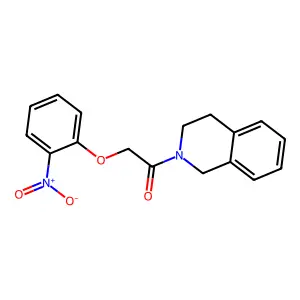 1-(3,4-dihydroisoquinolin-2(1H)-yl)-2-(2-nitrophenoxy)ethanone structure