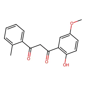 1-(2-hydroxy-5-methoxyphenyl)-3-(2-methylphenyl)propane-1,3-dione structure