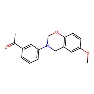 1-[3-(6-methoxy-2,4-dihydro-1,3-benzoxazin-3-yl)phenyl]ethanone structure