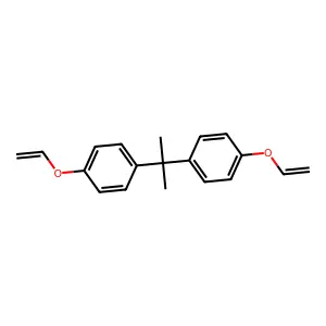 Bisphenol A divinyl ether structure