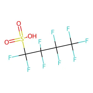 1,1,2,2,3,3,4,4,4-nonafluorobutane-1-sulfonic acid structure