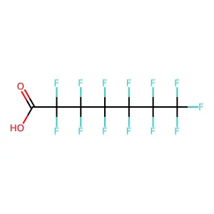 Perfluoroheptanoic acid structure