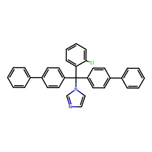 1-[(2-chlorophenyl)-bis(4-phenylphenyl)methyl]imidazole structure
