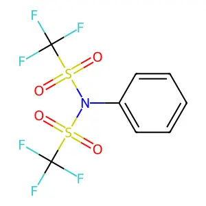 1,1,1-trifluoro-N-phenyl-N-(trifluoromethylsulfonyl)methanesulfonamide structure
