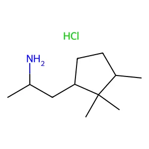 1-(2,2,3-trimethylcyclopentyl)propan-2-amine;hydrochloride structure