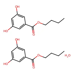 alpha-Resorcylic acid, butyl ester, hemihydrate structure