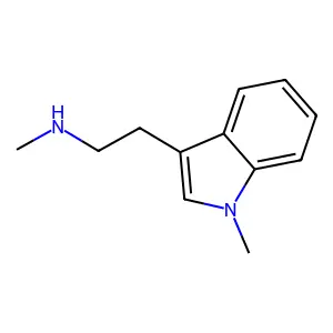 N-methyl-2-(1-methylindol-3-yl)ethanamine structure