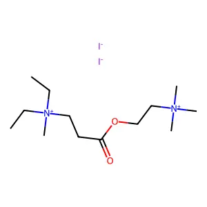 diethyl-methyl-[3-oxo-3-[2-(trimethylazaniumyl)ethoxy]propyl]azanium diiodide structure