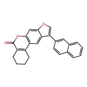 10-(2-naphthyl)-1,2,3,4-tetrahydro-5H-benzo[c]furo[3,2-g]chromen-5-one structure