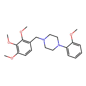 1-(2-methoxyphenyl)-4-[(2,3,4-trimethoxyphenyl)methyl]piperazine structure