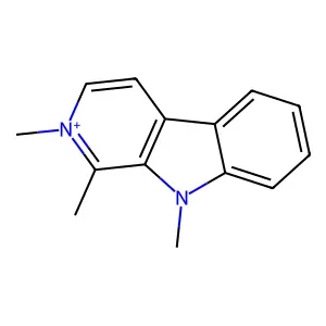 1,2,9-trimethylpyrido[3,4-b]indol-2-ium structure