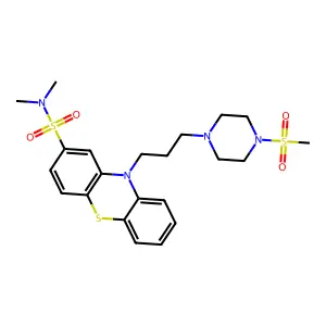 N,N-dimethyl-10-[3-(4-methylsulfonylpiperazin-1-yl)propyl]phenothiazine-2-sulfonamide structure