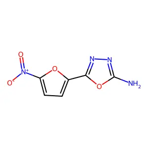 5-(5-nitrofuran-2-yl)-1,3,4-oxadiazol-2-amine structure