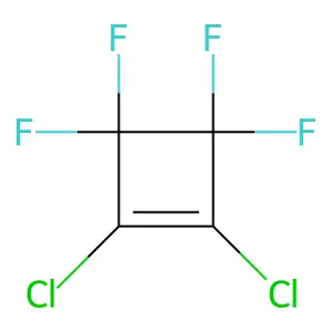 1,2-Dichlorotetrafluorocyclobutene-1 structure