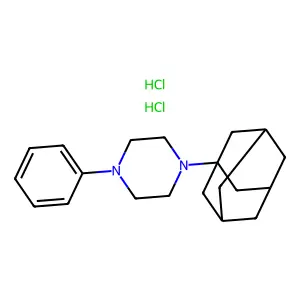 Piperazine, 1-(1-adamantyl)-4-phenyl-, dihydrochloride structure