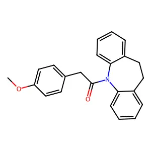 1-(10,11-dihydro-5H-dibenzo[b,f]azepin-5-yl)-2-(4-methoxyphenyl)ethanone structure