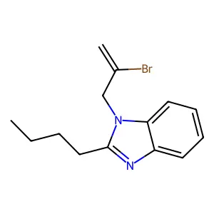 1-(2-bromoprop-2-enyl)-2-butylbenzimidazole structure
