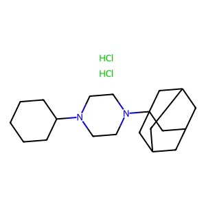 Piperazine, 1-(1-adamantyl)-4-cyclohexyl-, dihydrochloride structure