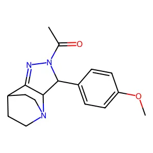 1-(3-(4-methoxyphenyl)-3,3a,6,7-tetrahydro-4,7-ethanopyrazolo[4,3-b]pyridin-2(5H)-yl)ethanone structure