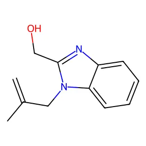 [1-(2-methylprop-2-enyl)benzimidazol-2-yl]methanol structure