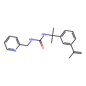 1-(2-(3-(prop-1-en-2-yl)phenyl)propan-2-yl)-3-(pyridin-2-ylmethyl)urea structure