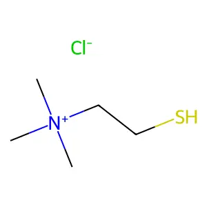 trimethyl(2-sulfanylethyl)azanium chloride structure
