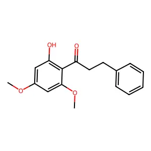1-(2-hydroxy-4,6-dimethoxyphenyl)-3-phenylpropan-1-one structure