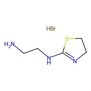 1,2-Ethanediamine, N-(4,5-dihydro-2-thiazolyl)-, monohydrobromide structure
