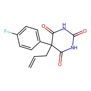 BARBITURIC ACID, 5-ALLYL-5-(p-FLUOROPHENYL)- structure