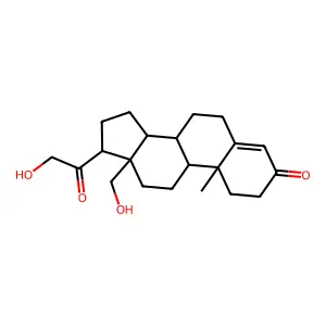 (8R,9S,10R,13R,14S,17S)-17-(2-hydroxyacetyl)-13-(hydroxymethyl)-10-methyl-1,2,6,7,8,9,11,12,14,15,16,17-dodecahydrocyclopenta[a]phenanthren-3-one structure