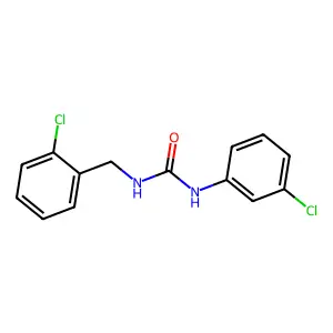1-(3-chlorophenyl)-3-[(2-chlorophenyl)methyl]urea structure