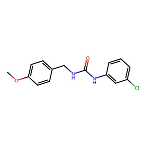 1-(3-chlorophenyl)-3-[(4-methoxyphenyl)methyl]urea structure