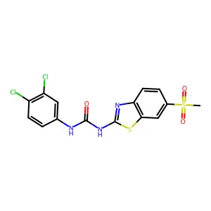 1-(3,4-dichlorophenyl)-3-(6-methylsulfonyl-1,3-benzothiazol-2-yl)urea structure