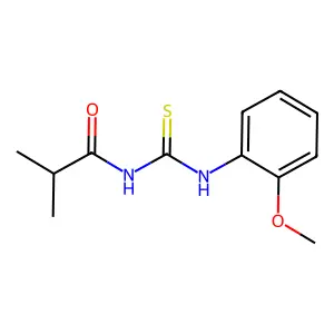 1-(2-METHOXYPHENYL)-3-(2-METHYLPROPANOYL)THIOUREA structure