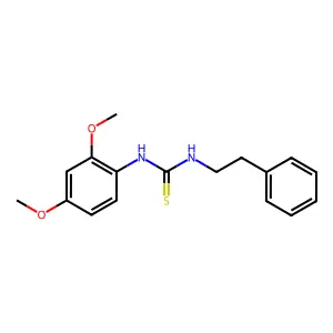 1-(2,4-dimethoxyphenyl)-3-(2-phenylethyl)thiourea structure