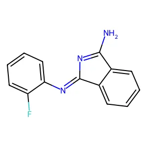 1-[(2-fluorophenyl)imino]-1H-isoindol-3-amine structure
