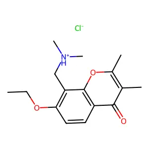 (7-ethoxy-2,3-dimethyl-4-oxochromen-8-yl)methyl-dimethylazanium chloride structure