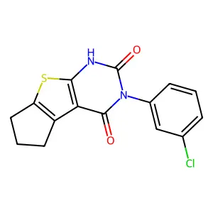 11-(3-chlorophenyl)-7-thia-9,11-diazatricyclo[6.4.0.02,6]dodeca-1(8),2(6)-diene-10,12-dione structure