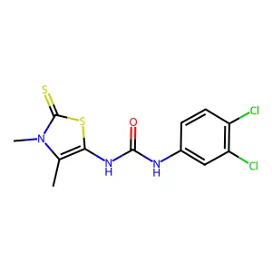 1-(3,4-dichlorophenyl)-3-(3,4-dimethyl-2-sulfanylidene-1,3-thiazol-5-yl)urea structure
