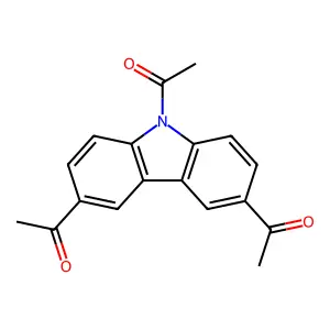 1,1',1''-(9H-carbazole-3,6,9-triyl)triethanone structure