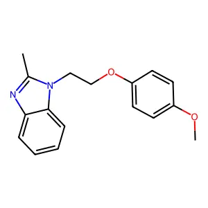 1-[2-(4-Methoxy-phenoxy)-ethyl]-2-methyl-1H-benzoimidazole structure