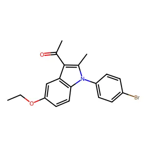 1-[1-(4-bromophenyl)-5-ethoxy-2-methyl-1H-indol-3-yl]ethanone structure