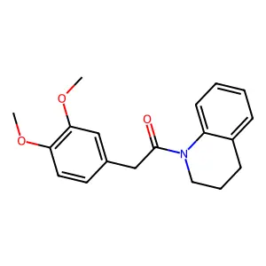 1-(3,4-dihydro-2H-quinolin-1-yl)-2-(3,4-dimethoxyphenyl)ethanone structure