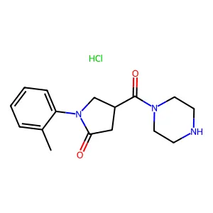 1-(2-methylphenyl)-4-(piperazine-1-carbonyl)pyrrolidin-2-one;hydrochloride structure