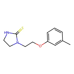 1-[2-(3-methylphenoxy)ethyl]imidazolidine-2-thione structure