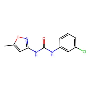 1-(3-chlorophenyl)-3-(5-methyl-1,2-oxazol-3-yl)urea structure