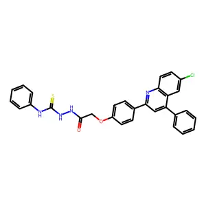 1-[[2-[4-(6-chloro-4-phenylquinolin-2-yl)phenoxy]acetyl]amino]-3-phenylthiourea structure