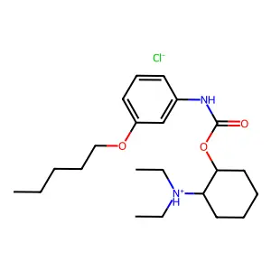 m-Pentyloxycarbanilic acid trans-2-(diethylamino)cyclohexyl ester hydrochloride structure