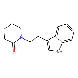 1-[2-(1H-indol-3-yl)ethyl]-2-piperidinone structure